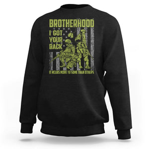 American Veteran Sweatshirt Brotherhood Means More To Some Than Others TS02 Dark Heather Printyourwear