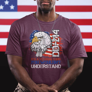 American Veteran T Shirt It's A Veteran Thing You Wouldn't Understand US Eagle DD-214 TS02 Printyourwear