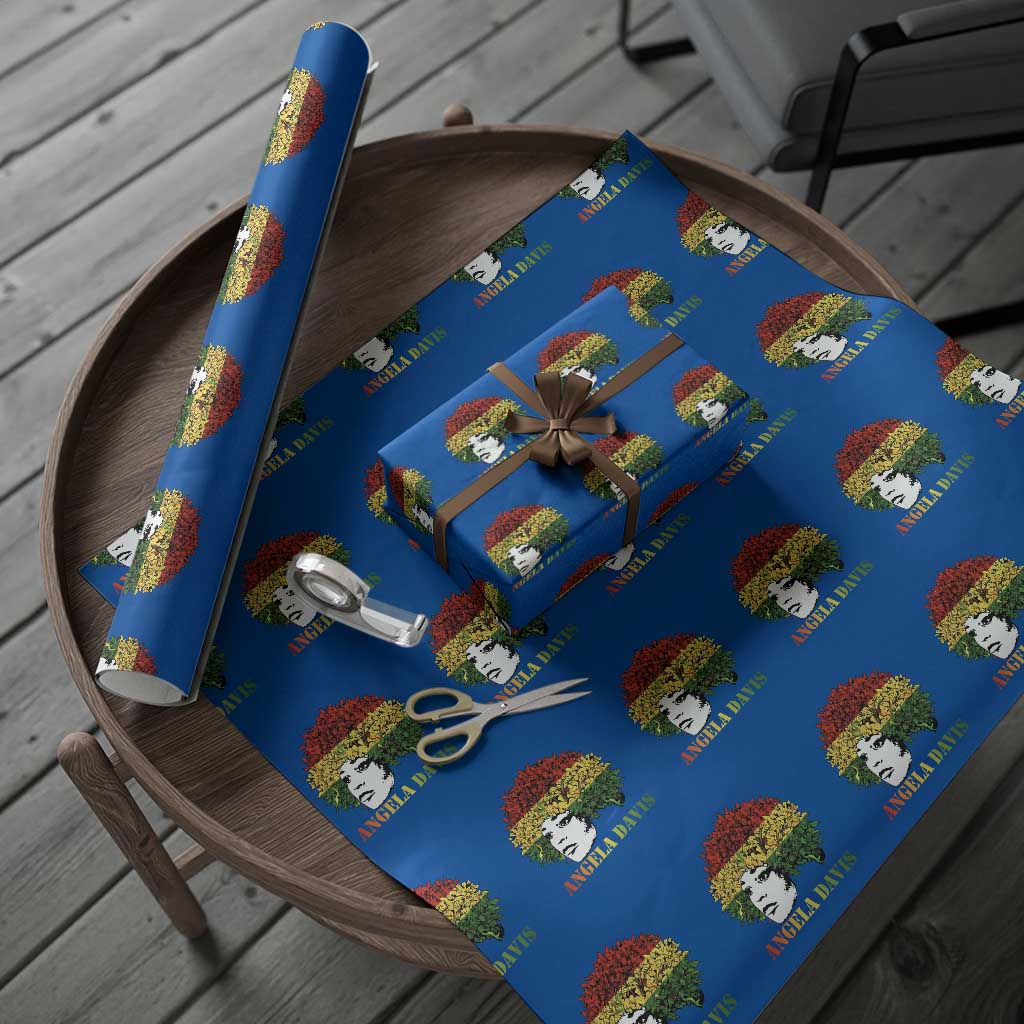 Angela Davis Wrapping Paper Roll Black History Month TS14 Blue Print Your Wear