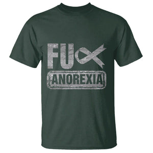 Anorexia Awareness FU Eating Disorders T Shirt TS09 Dark Forest Green Printyourwear