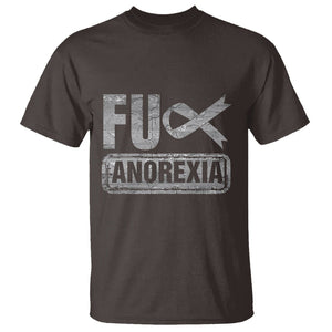 Anorexia Awareness FU Eating Disorders T Shirt TS09 Dark Chocolate Printyourwear