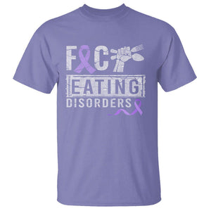 Anorexia Awareness T Shirt FxxK Eating Disorders Purple Ribbon TS09 Violet Printyourwear