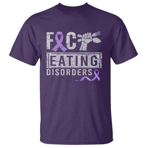 Anorexia Awareness T Shirt FxxK Eating Disorders Purple Ribbon TS09 Purple Printyourwear