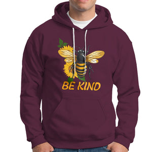 Anti Bullying Hoodie Be Kind Floral Bee Choose Kindness TS02 Maroon Printyourwear