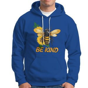 Anti Bullying Hoodie Be Kind Floral Bee Choose Kindness TS02 Royal Blue Printyourwear