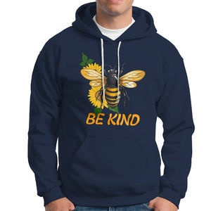 Anti Bullying Hoodie Be Kind Floral Bee Choose Kindness TS02 Navy Printyourwear