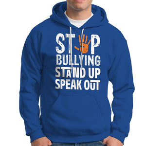 Anti Bullying Hoodie Stop Bullying Orange Stand Up Speak Out TS02 Royal Blue Printyourwear