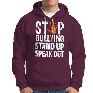 Anti Bullying Hoodie Stop Bullying Orange Stand Up Speak Out TS02 Maroon Printyourwear