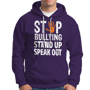 Anti Bullying Hoodie Stop Bullying Orange Stand Up Speak Out TS02 Purple Printyourwear