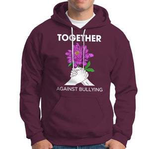 Anti Bullying Hoodie Together Against Bullying Orange TS02 Maroon Printyourwear