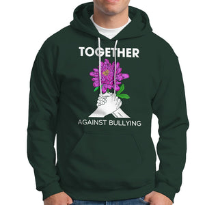 Anti Bullying Hoodie Together Against Bullying Orange TS02 Dark Forest Green Printyourwear