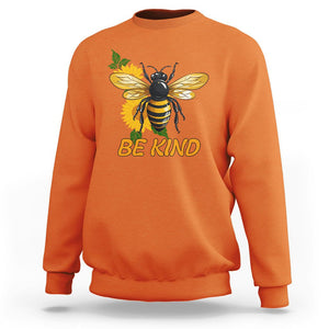 Anti Bullying Sweatshirt Be Kind Floral Bee Choose Kindness TS02 Orange Printyourwear