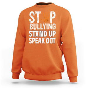 Anti Bullying Sweatshirt Stop Bullying Orange Stand Up Speak Out TS02 Orange Printyourwear