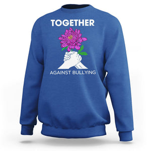 Anti Bullying Sweatshirt Together Against Bullying Orange TS02 Royal Blue Printyourwear