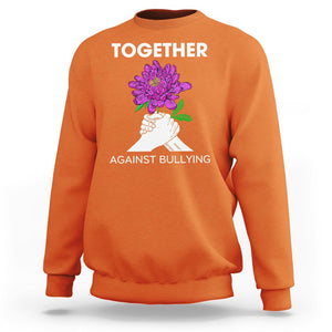 Anti Bullying Sweatshirt Together Against Bullying Orange TS02 Orange Printyourwear