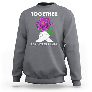 Anti Bullying Sweatshirt Together Against Bullying Orange TS02 Charcoal Printyourwear