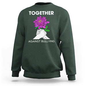 Anti Bullying Sweatshirt Together Against Bullying Orange TS02 Dark Forest Green Printyourwear