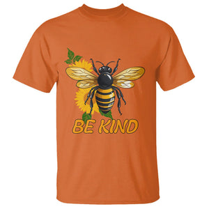 Anti Bullying T Shirt Be Kind Floral Bee Choose Kindness TS02 Orange Printyourwear