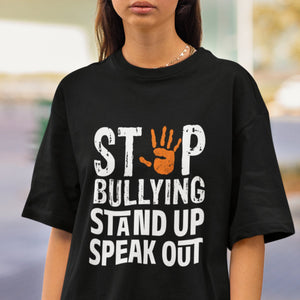 Anti Bullying T Shirt Stop Bullying Orange Stand Up Speak Out TS02 Printyourwear