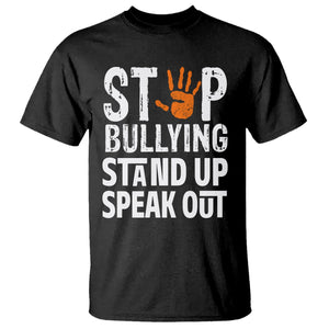 Anti Bullying T Shirt Stop Bullying Orange Stand Up Speak Out TS02 Black Printyourwear