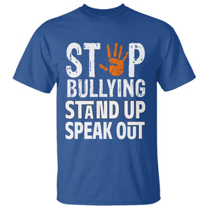 Anti Bullying T Shirt Stop Bullying Orange Stand Up Speak Out TS02 Royal Blue Printyourwear