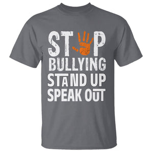 Anti Bullying T Shirt Stop Bullying Orange Stand Up Speak Out TS02 Charcoal Printyourwear