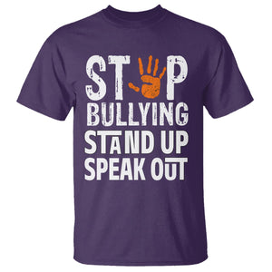 Anti Bullying T Shirt Stop Bullying Orange Stand Up Speak Out TS02 Purple Printyourwear