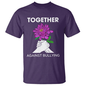 Anti Bullying T Shirt Together Against Bullying Orange TS02 Purple Printyourwear