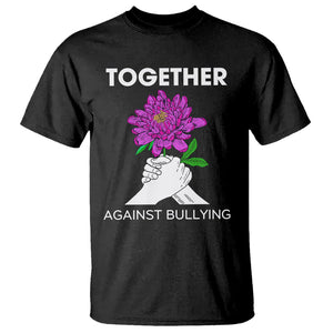 Anti Bullying T Shirt Together Against Bullying Orange TS02 Black Printyourwear