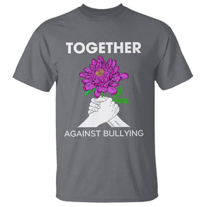 Anti Bullying T Shirt Together Against Bullying Orange TS02 Charcoal Printyourwear