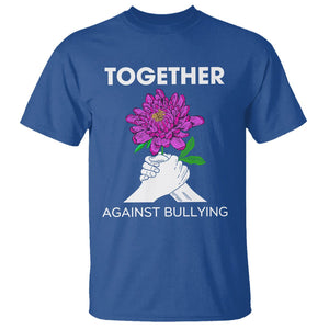 Anti Bullying T Shirt Together Against Bullying Orange TS02 Royal Blue Printyourwear