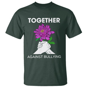 Anti Bullying T Shirt Together Against Bullying Orange TS02 Dark Forest Green Printyourwear