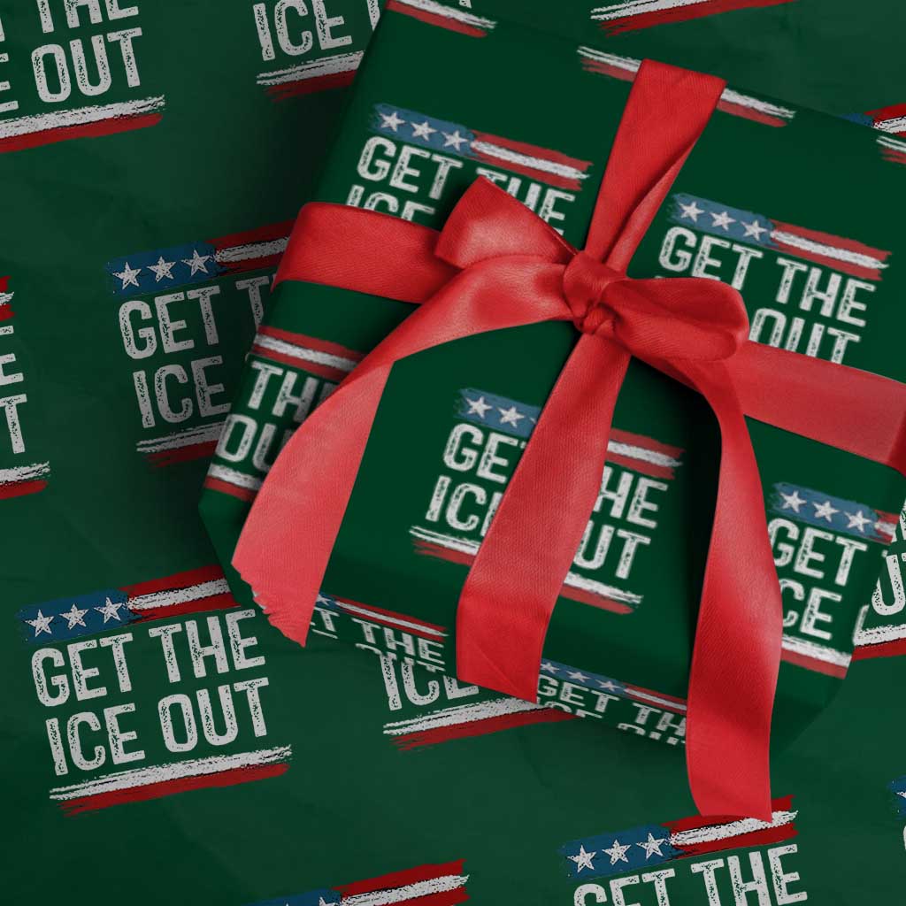 Anti ICE Immigration Protest Human Rights Wrapping Paper Roll TS14 Green Print Your Wear