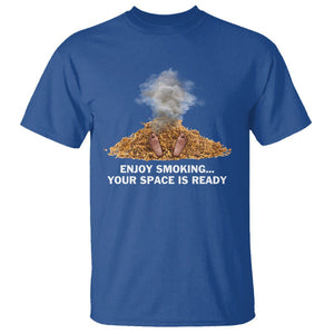 Anti Smoking T Shirt Enjoy Smoking Your Space Is Ready TS09 Royal Blue Print Your Wear