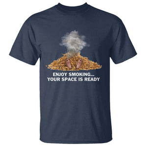 Anti Smoking T Shirt Enjoy Smoking Your Space Is Ready TS09 Navy Print Your Wear