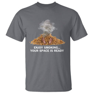 Anti Smoking T Shirt Enjoy Smoking Your Space Is Ready TS09 Charcoal Print Your Wear