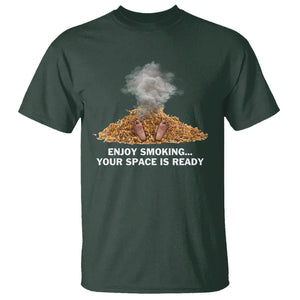 Anti Smoking T Shirt Enjoy Smoking Your Space Is Ready TS09 Dark Forest Green Print Your Wear