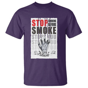 Anti Smoking T Shirt Stop Smoking Before Smoke Stops You TS09 Purple Print Your Wear