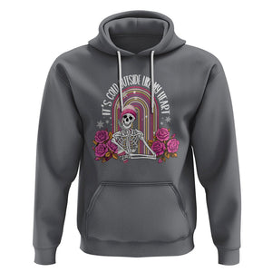 Anti Valentine's Day Hoodie It's Cold Outside Like My Heart Skeleton TS09 Charcoal Printyourwear