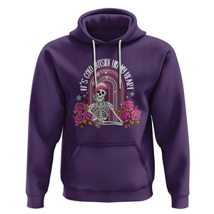 Anti Valentine's Day Hoodie It's Cold Outside Like My Heart Skeleton TS09 Purple Printyourwear