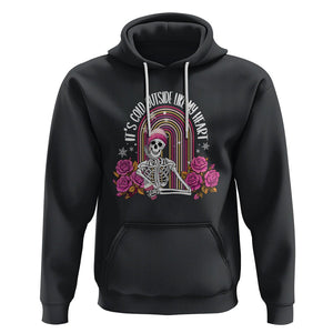 Anti Valentine's Day Hoodie It's Cold Outside Like My Heart Skeleton TS09 Black Printyourwear