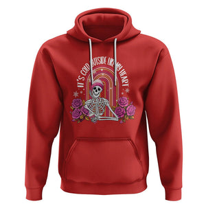 Anti Valentine's Day Hoodie It's Cold Outside Like My Heart Skeleton TS09 Red Printyourwear