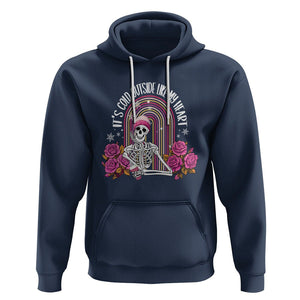 Anti Valentine's Day Hoodie It's Cold Outside Like My Heart Skeleton TS09 Navy Printyourwear