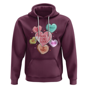 Anti Valentines Day Hoodie Nah I'm Good Single Hearts Self Love TS02 Maroon Printyourwear