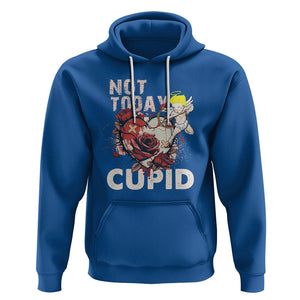 Anti Valentines Day Hoodie Not Today Cupid TS02 Royal Blue Printyourwear