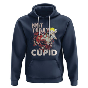 Anti Valentines Day Hoodie Not Today Cupid TS02 Navy Printyourwear