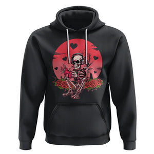 Anti Valentine's Day Hoodie Skeleton Gamer Video Game TS09 Black Printyourwear