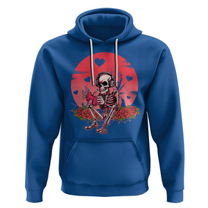 Anti Valentine's Day Hoodie Skeleton Gamer Video Game TS09 Royal Blue Printyourwear