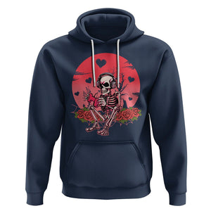 Anti Valentine's Day Hoodie Skeleton Gamer Video Game TS09 Navy Printyourwear