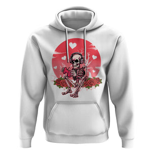 Anti Valentine's Day Hoodie Skeleton Gamer Video Game TS09 White Printyourwear